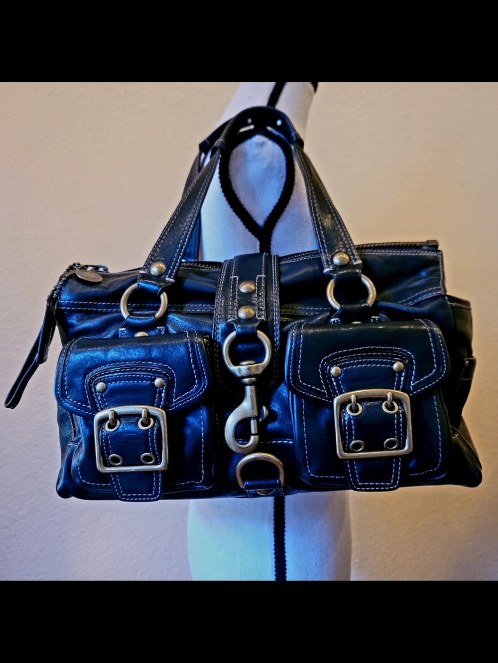 COACH Legacy 65th Anniversary Mandy Satchel 10330 Top Handle Turnlock Black 2006
